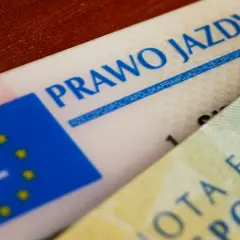 Zbliżenie na polskie prawo jazdy z kodem 96. Widoczny fragment dokumentu z napisem "PRAWO JAZDY" i flagą UE z oznaczeniem "PL".