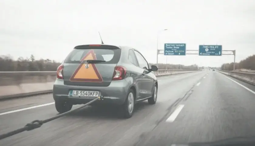 Jakie światła ma mieć pojazd holowany, aby uniknąć niebezpieczeństw?